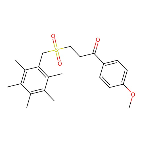 1-(4-Methoxyphenyl)-3-[(2,3,4,5,6-pentamethylbenzyl)sulfonyl]-1-propanone structure