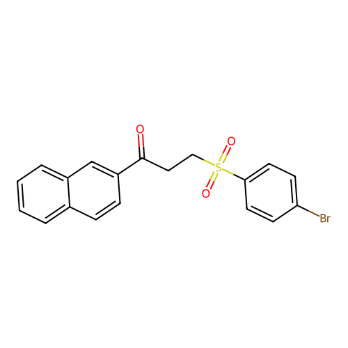 3-[(4-Bromophenyl)sulfonyl]-1-(2-naphthyl)-1-propanone structure