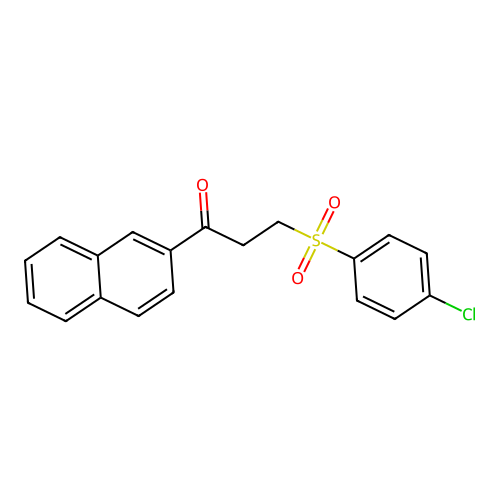 3-[(4-Chlorophenyl)sulfonyl]-1-(2-naphthyl)-1-propanone structure
