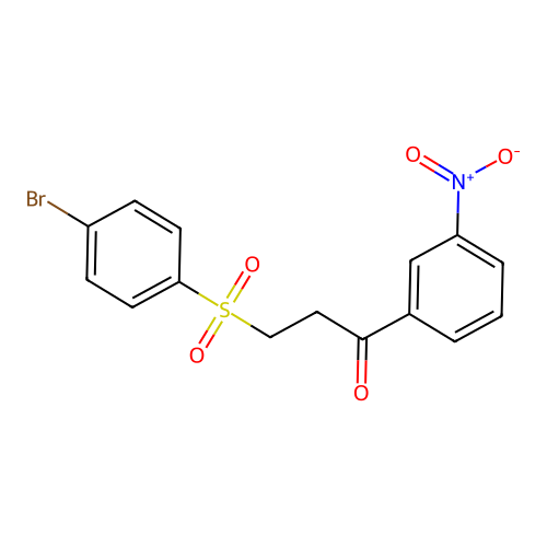 3-[(4-Bromophenyl)sulfonyl]-1-(3-nitrophenyl)-1-propanone structure