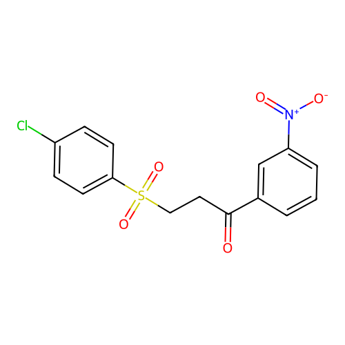 3-[(4-Chlorophenyl)sulfonyl]-1-(3-nitrophenyl)-1-propanone structure
