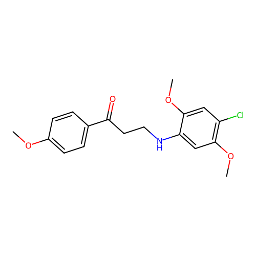 3-(4-Chloro-2,5-dimethoxyanilino)-1-(4-methoxyphenyl)-1-propanone structure