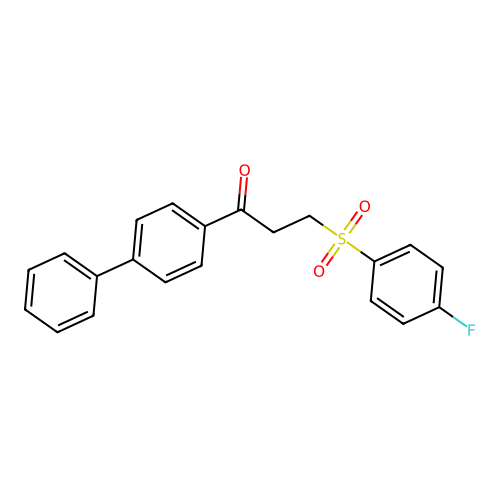 1-[1,1'-Biphenyl]-4-yl-3-[(4-fluorophenyl)sulfonyl]-1-propanone structure