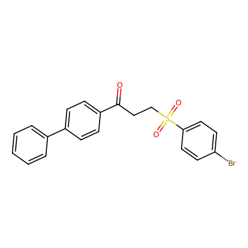 1-[1,1'-Biphenyl]-4-yl-3-[(4-bromophenyl)sulfonyl]-1-propanone structure