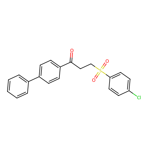 1-[1,1'-Biphenyl]-4-yl-3-[(4-chlorophenyl)sulfonyl]-1-propanone structure