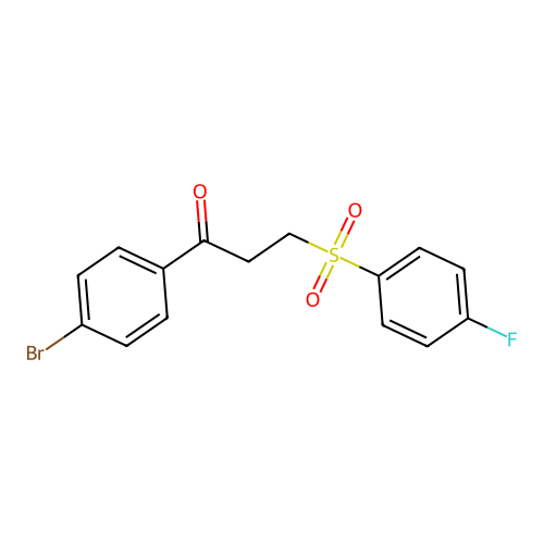 1-(4-Bromophenyl)-3-[(4-fluorophenyl)sulfonyl]-1-propanone structure