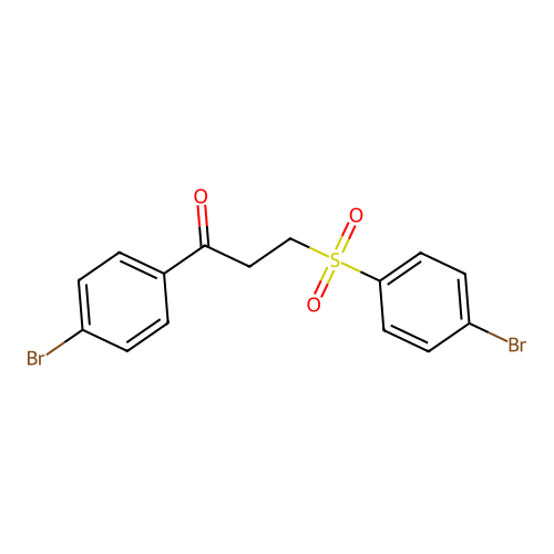 1-(4-Bromophenyl)-3-[(4-bromophenyl)sulfonyl]-1-propanone structure