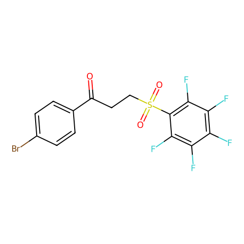 1-(4-Bromophenyl)-3-[(2,3,4,5,6-pentafluorophenyl)sulfonyl]-1-propanone structure