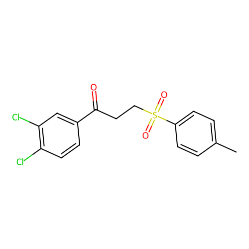 1-(3,4-Dichlorophenyl)-3-[(4-methylphenyl)sulfonyl]-1-propanone structure