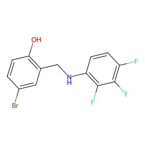 4-Bromo-2-[(2,3,4-trifluoroanilino)methyl]benzenol structure