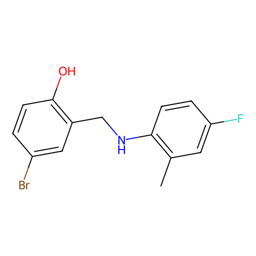 4-Bromo-2-{[(4-fluoro-2-methylphenyl)amino]methyl}phenol structure