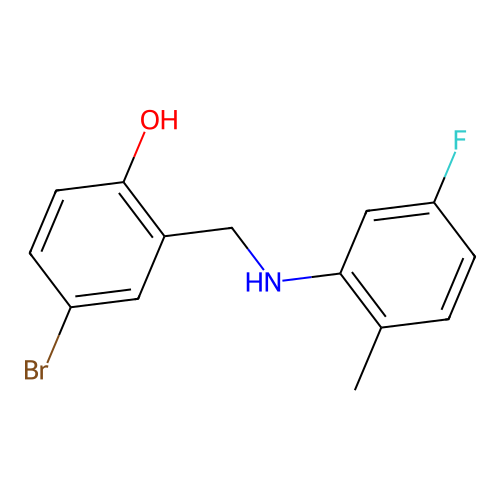 4-Bromo-2-{[(5-fluoro-2-methylphenyl)amino]methyl}phenol structure