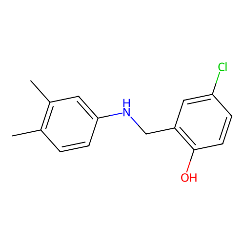4-Chloro-2-{[(3,4-dimethylphenyl)amino]methyl}phenol structure