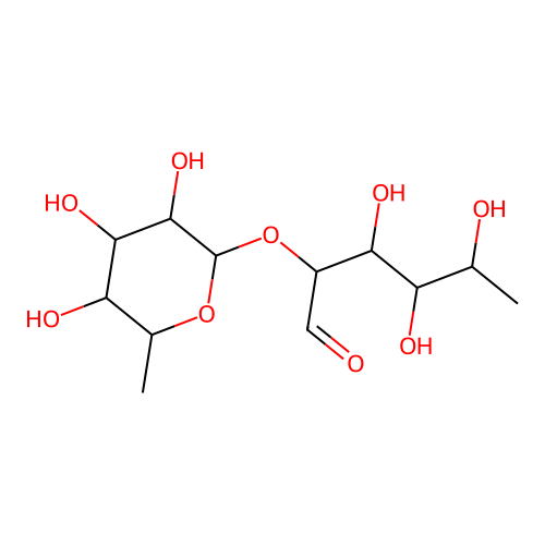 3,4,5-Trihydroxy-2-(3,4,5-trihydroxy-6-methyloxan-2-yl)oxyhexanal structure