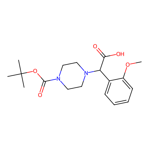 2-(4-Boc-piperazinyl)-2-(2-methoxyphenyl)acetic acid structure