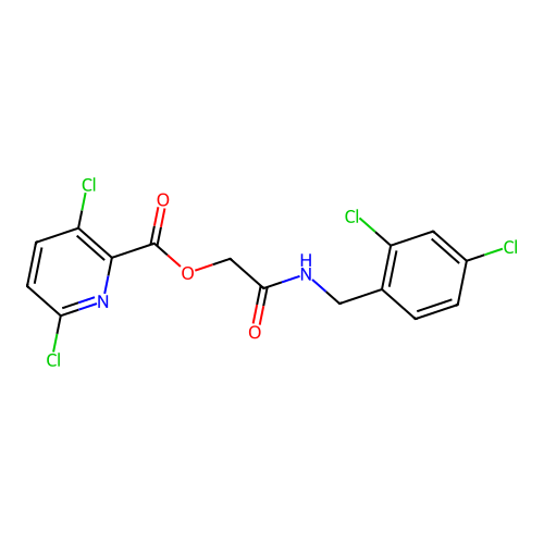 {[(2,4-Dichlorophenyl)methyl]carbamoyl}methyl 3,6-dichloropyridine-2-carboxylate structure