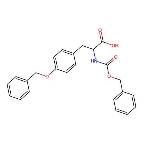 2-(Phenylmethoxycarbonylamino)-3-(4-phenylmethoxyphenyl)propanoic acid structure