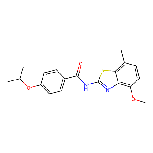 4-isopropoxy-N-(4-methoxy-7-methylbenzo[d]thiazol-2-yl)benzamide structure