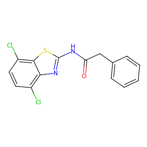 N-(4,7-dichloro-1,3-benzothiazol-2-yl)-2-phenylacetamide structure