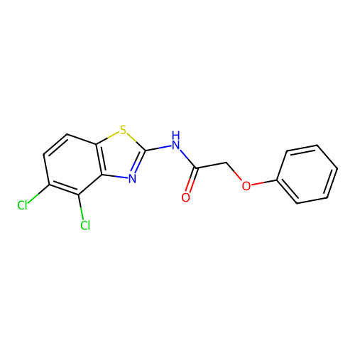 N-(4,5-dichloro-1,3-benzothiazol-2-yl)-2-phenoxyacetamide structure
