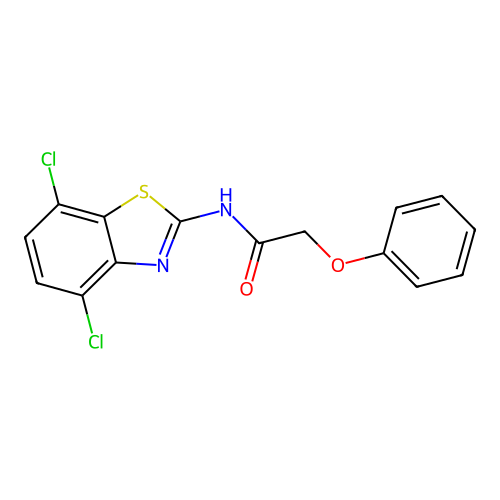 N-(4,7-dichloro-1,3-benzothiazol-2-yl)-2-phenoxyacetamide structure