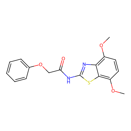 N-(4,7-dimethoxy-1,3-benzothiazol-2-yl)-2-phenoxyacetamide structure