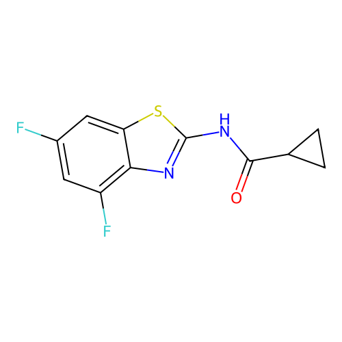 N-(4,6-difluorobenzo[d]thiazol-2-yl)cyclopropanecarboxamide structure