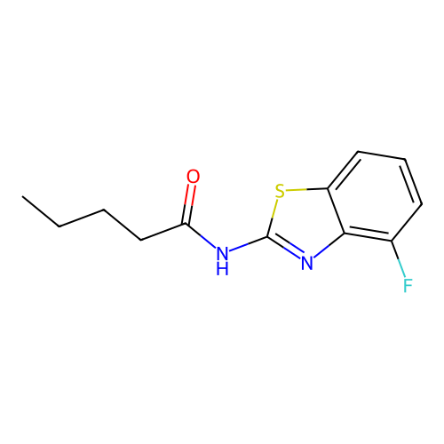 N-(4-fluoro-1,3-benzothiazol-2-yl)pentanamide structure