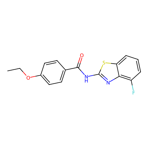 4-ethoxy-N-(4-fluoro-1,3-benzothiazol-2-yl)benzamide structure