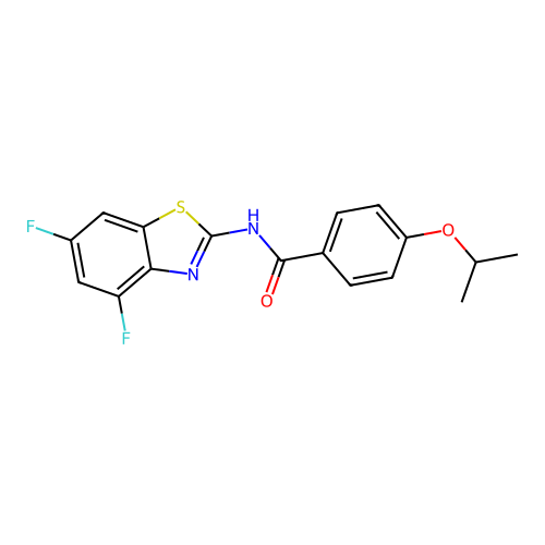 N-(4,6-difluorobenzo[d]thiazol-2-yl)-4-isopropoxybenzamide structure