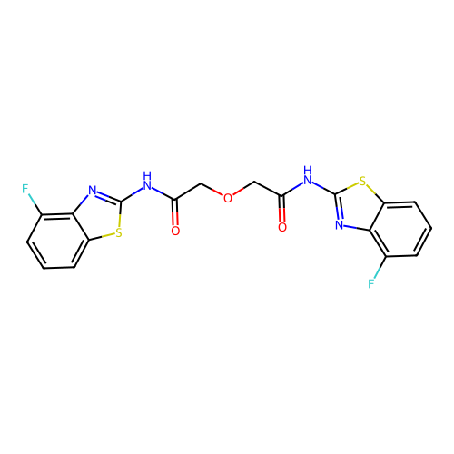 2,2'-oxybis(N-(4-fluorobenzo[d]thiazol-2-yl)acetamide) structure