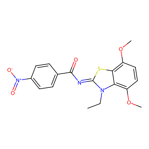 (Z)-N-(3-ethyl-4,7-dimethoxybenzo[d]thiazol-2(3H)-ylidene)-4-nitrobenzamide structure