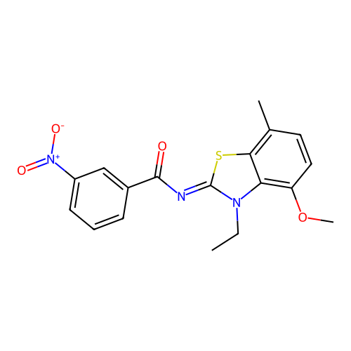 (Z)-N-(3-ethyl-4-methoxy-7-methylbenzo[d]thiazol-2(3H)-ylidene)-3-nitrobenzamide structure
