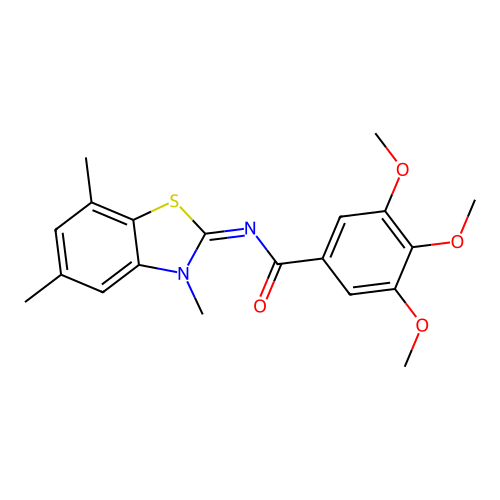 (Z)-3,4,5-trimethoxy-N-(3,5,7-trimethylbenzo[d]thiazol-2(3H)-ylidene)benzamide structure