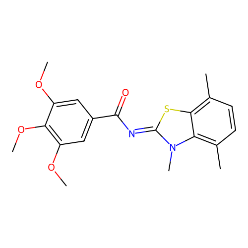 (Z)-3,4,5-trimethoxy-N-(3,4,7-trimethylbenzo[d]thiazol-2(3H)-ylidene)benzamide structure