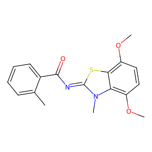 (Z)-N-(4,7-dimethoxy-3-methylbenzo[d]thiazol-2(3H)-ylidene)-2-methylbenzamide structure