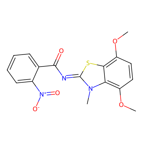 (Z)-N-(4,7-dimethoxy-3-methylbenzo[d]thiazol-2(3H)-ylidene)-2-nitrobenzamide structure