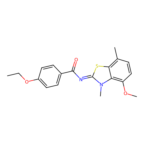 (Z)-4-ethoxy-N-(4-methoxy-3,7-dimethylbenzo[d]thiazol-2(3H)-ylidene)benzamide structure