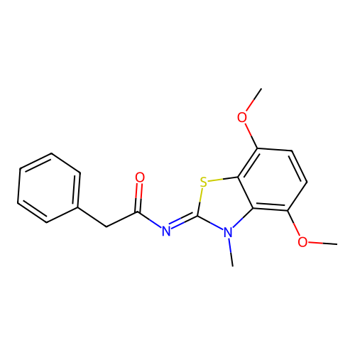 (Z)-N-(4,7-dimethoxy-3-methylbenzo[d]thiazol-2(3H)-ylidene)-2-phenylacetamide structure