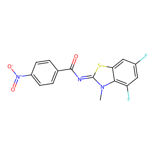 (Z)-N-(4,6-difluoro-3-methylbenzo[d]thiazol-2(3H)-ylidene)-4-nitrobenzamide structure