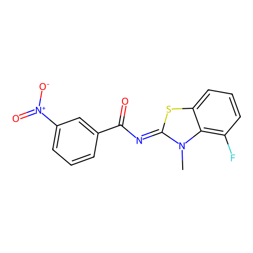 (Z)-N-(4-fluoro-3-methylbenzo[d]thiazol-2(3H)-ylidene)-3-nitrobenzamide structure