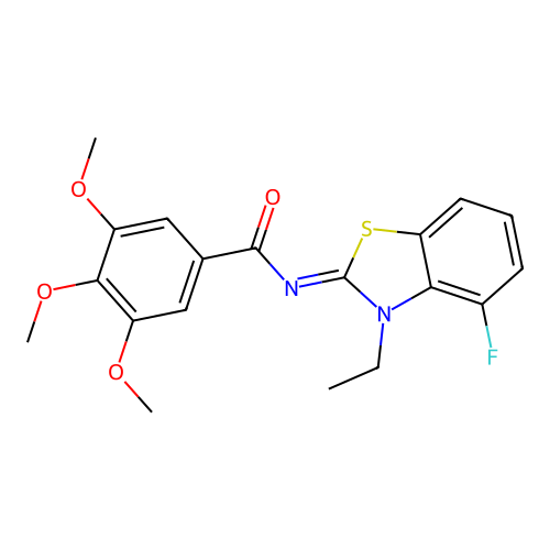 (Z)-N-(3-ethyl-4-fluorobenzo[d]thiazol-2(3H)-ylidene)-3,4,5-trimethoxybenzamide structure