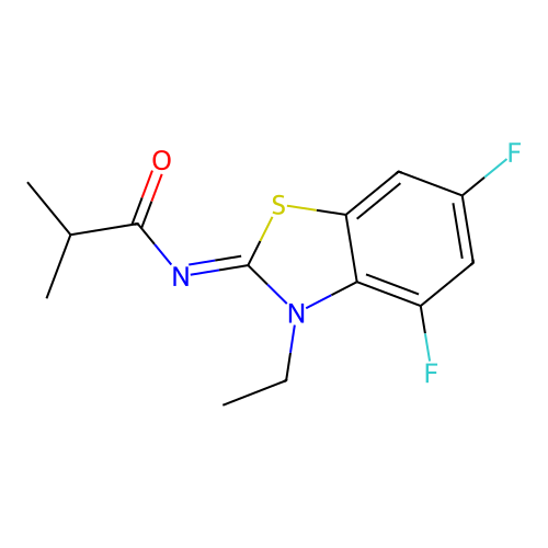 (Z)-N-(3-ethyl-4,6-difluorobenzo[d]thiazol-2(3H)-ylidene)isobutyramide structure
