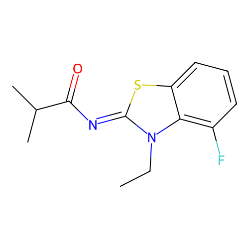 (Z)-N-(3-ethyl-4-fluorobenzo[d]thiazol-2(3H)-ylidene)isobutyramide structure