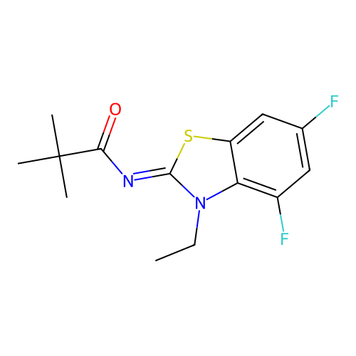(Z)-N-(3-ethyl-4,6-difluorobenzo[d]thiazol-2(3H)-ylidene)pivalamide structure