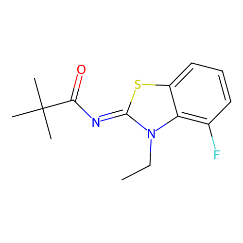 (Z)-N-(3-ethyl-4-fluorobenzo[d]thiazol-2(3H)-ylidene)pivalamide structure