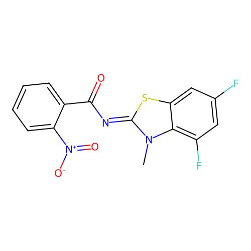 (Z)-N-(4,6-difluoro-3-methylbenzo[d]thiazol-2(3H)-ylidene)-2-nitrobenzamide structure
