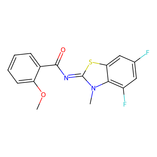 (Z)-N-(4,6-difluoro-3-methylbenzo[d]thiazol-2(3H)-ylidene)-2-methoxybenzamide structure