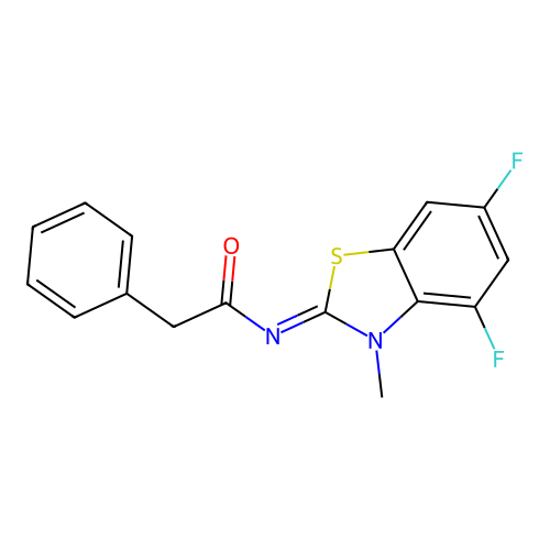 (Z)-N-(4,6-difluoro-3-methylbenzo[d]thiazol-2(3H)-ylidene)-2-phenylacetamide structure
