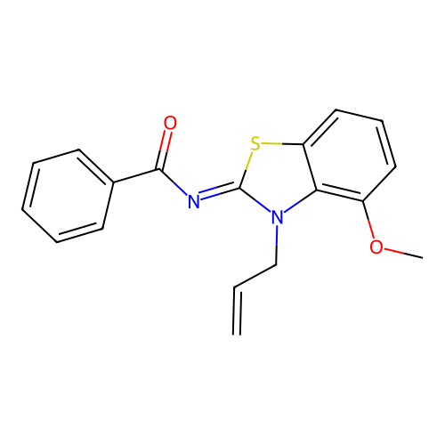 (Z)-N-(3-allyl-4-methoxybenzo[d]thiazol-2(3H)-ylidene)benzamide structure